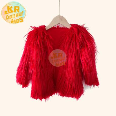 China New fashion baby girl clothes casual coat red color plush baby clothes long sleeve plus size children winter coat for sale