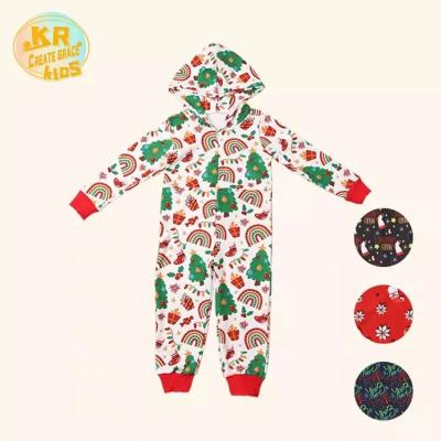 China Hot Selling Breathable Kids Overalls Christmas Pajamas Set Hoodie Jumpsuit For Kids for sale