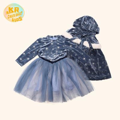 China Vintage New Arrival Baby Clothes Girl Dress Princess With Coat Hot Toddler Fashionable Clothes for sale