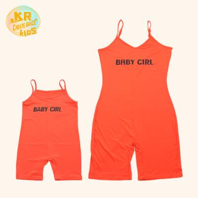 China Anti-Static Mommy And Me Multi Color Sleeveless Jumpsuit Babies Clothing Sets Two Piece Set For Mommy And Me for sale