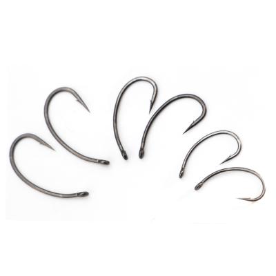 China Carp Fishing High Quality Matt Black Pop Up Sharp Carp Hook Tef Liner Needle Curve Carp Fishing Gnippen Hooks for sale