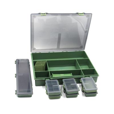 China Eco-friendly Carp Fishing Tackle Organizer Plastic Fishing Accessories Rigid Fishing Tackle Box for sale