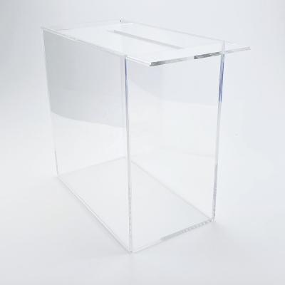 China Acrylic Donation Clear Donation Box Customized Transparent Acrylic Suggestion Letter Box Storage Box for sale