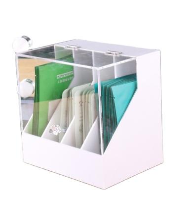 China Single Handle Packaging Box Cosmetics Packing Box Mask Box Customized Viable Manufacturing Clear Acrylic Flip Home for sale