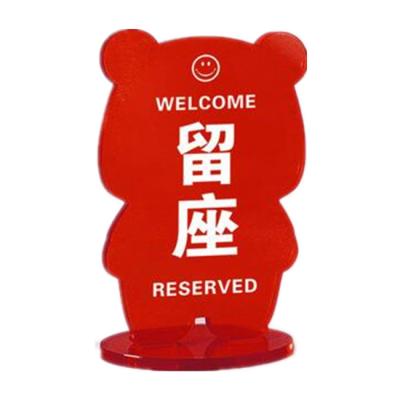 China Environmental Friendly Custom Acrylic License Plate For Restaurant Hotel for sale