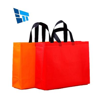 China Perfectbio Rpet Loop Eco-friendly Sustainable Biodegradable Promotional Handle Tnt Laminated Nonwoven Shopping Tote Bags for sale