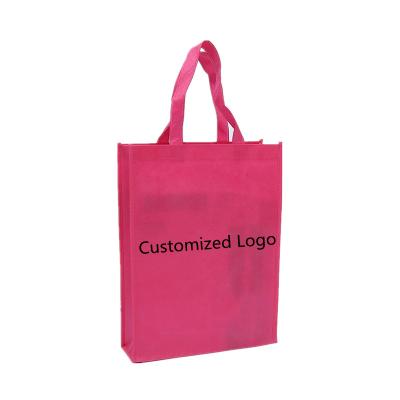 China Logo Woven Handbag No Bottom Fabric Not Customized Handled Tote Food Delivery Bag for sale