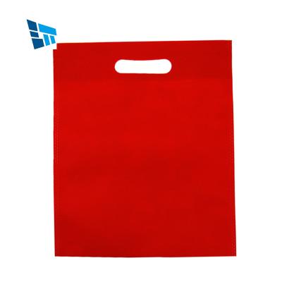 China Custom Biodegradable D-cut T-shirt PUNCH Eco Shopping Nonwoven Box Bag for sale