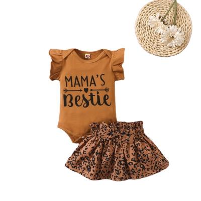 China INS Summer Baby Clothes Set Top+ Skirt+Headband 3-Piece Washable Hot Sale Baby Girls Leopard Print Skirt for sale