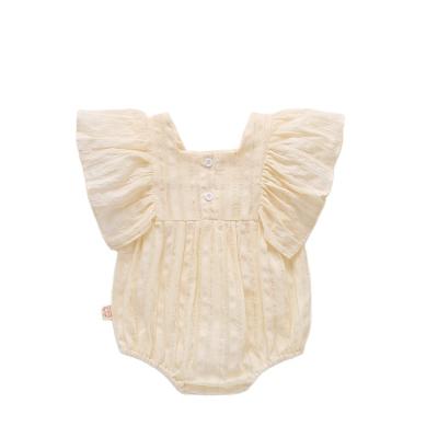 China Wholesale Cotton Rompers Baby Organic Infant Romper Breathable Washable Eco-Friendly Substantial Summer Ruffles Ropa Para Bebes Romper For Baby for sale