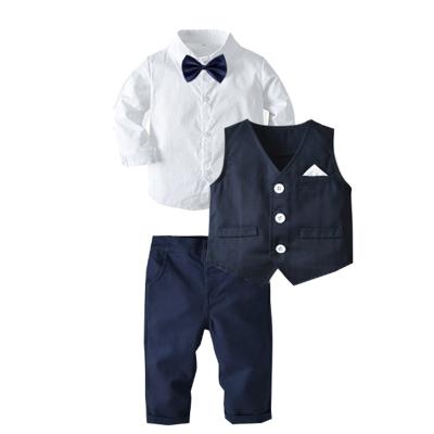 China High Quality Children's Boys Party Gentleman's 3 Piece Costume Anti-Shrink Autumn Clothes Kids Sets Clothes For Boys for sale