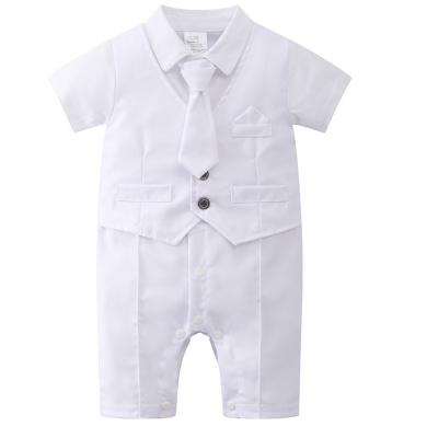 China 95% Cotton Highly Recommend Popular Baptismal Baptismal Romper 1-Piece Baby Boy Christening Gown Baptism Outfit Baby Clothes Rompers for sale