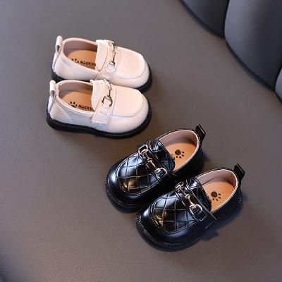 China Waterproof Party,Wedding,Church,Leather Girls Teenager Girls Kids Spring Flat Stiff Leather Children Shoes Fashion Black Party for sale