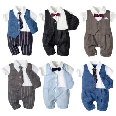 China Breathable Boys Summer Clothes Suit Western Newborn Photoshoot 6-9 Months Baby Boy Stylish Outfit for sale