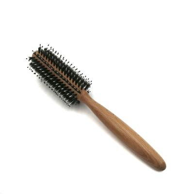 China 100% Waterproof Wholesale Custom Made Wooden Bristle Crown Wave Logo Boar Hard Hair Brush Curved For Men for sale