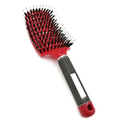 China Around 2019 Hot Black PP Finishing Cushion Soft Touch High Quality Straightening Oval Hair Brush for sale