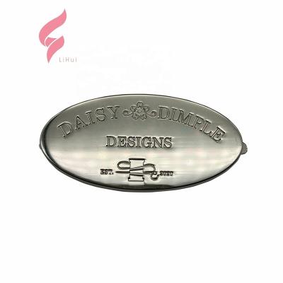 China Customized Metallic Handbag Hardware Metal Accessory Label Plates Custom Fashion Garment Accessories Metal Apparel Labels for sale