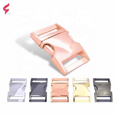 China High Quality Custom Eco-Friendly Brand Logo 3/4 Release Buckle Metal Dog Collar Hardware Side Buckles For Straps for sale