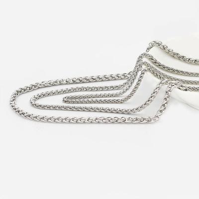 China Eco-Friendly Custom Made Italian Stainless Steel Mens Chain Italian Sterling Silver Chains Necklace Chain For Jewelry Making for sale