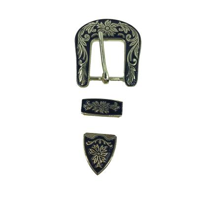 China High Quality Environmentally Friendly Metal Three Sets Belt Buckle For Europe And America Design for sale