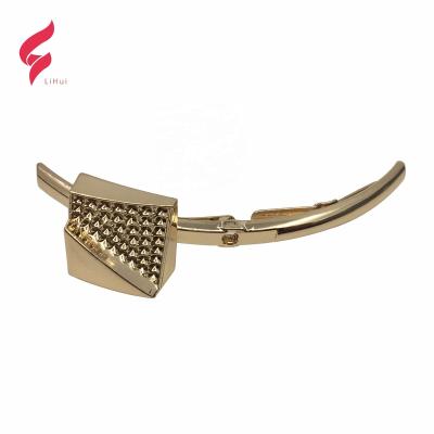 China Eco-friendly Fashion Shoe Decorative Accessories Fitting High Heel Shoes Shoe Metal Plate Stone Buckle For Lady Boot for sale