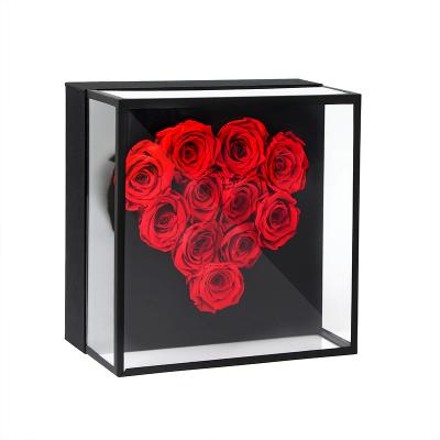 China Acrylic acrylic + foam Hebei huiya flower box, transparent gift box, waterproof box for sale