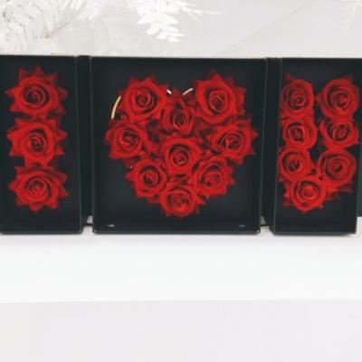 China LOVE handmade luxury flower box made by MDF for flower arrangement and gift for sale