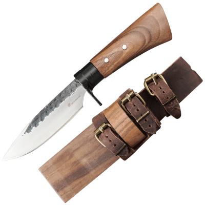 China HX OUTDOOR Forging Non-variable Kitchen Knife Manual Forging Outdoor DIY Tools With Wooden Sheath Chef Knives DROPSHIPPING for sale