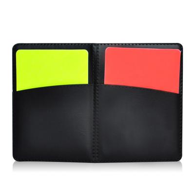 China Wholesale New Football Game Sports Soccer Referee Wallet Notebook Red Yellow Card Warning Card for sale