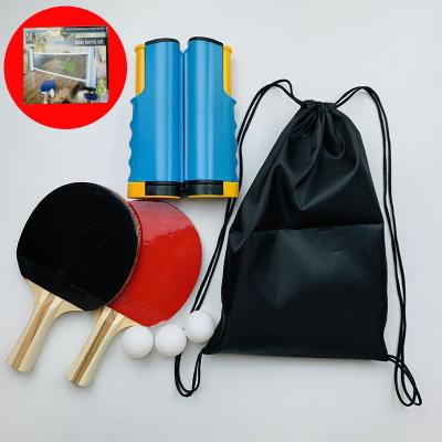 China Ping Pong Game Practice Table tennis racket set with easy to carry and move from ping pong position net for sale