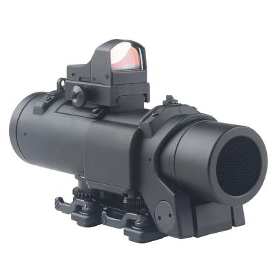 China Aluminum Alloy Rifle Tactical Reflex Scope Sight Optics 1X-4X Quick Detachable Adjustable Bivalent Sight For Hunting for sale