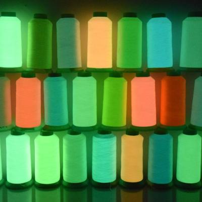 China 100% Polyester Waterproof Wholesale Light Thread 100% Embroidery Threads Limious Neon Glow In The Dark Nylon Sewing Thread for sale