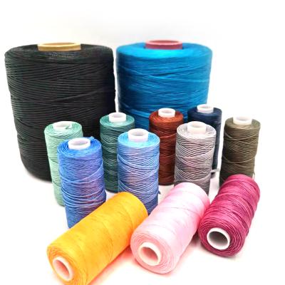 China Wholesale 0.8MM Poly Wax Shrinkage Bass Thread Tie Waxed Thread For Leather Sewing for sale