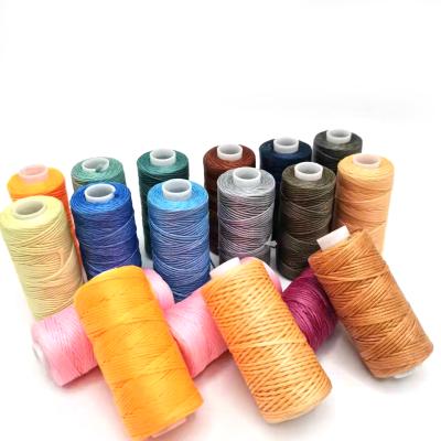 China High Tenacity Low Shrinkage 100% Polyester Wax Thread 0.8mm Waxed Thread For Bracelets for sale