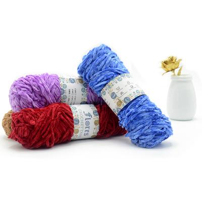 China VARIOUS COLOR 100gG CHENILLE MICRO BULKY YARN JUMMY CHENILLE anti-pilling PUFFY YARN for sale