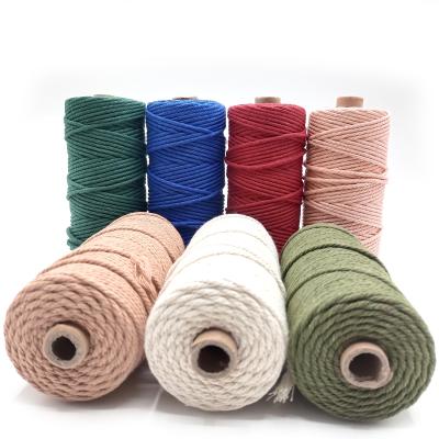 China Viable Braided 3MM Rope 200M For Home Decoration Cotton Wax Macrame for sale