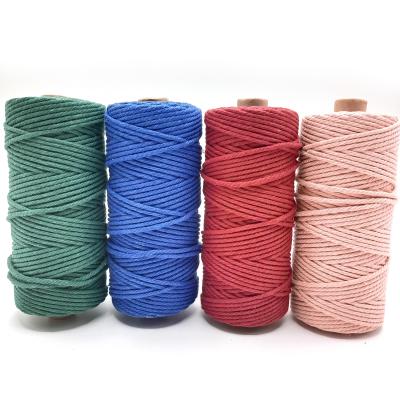 China Natural Braided Twisted Rope 100% Pure Viable Cotton 5mm 6mm 4mm 3mm for sale