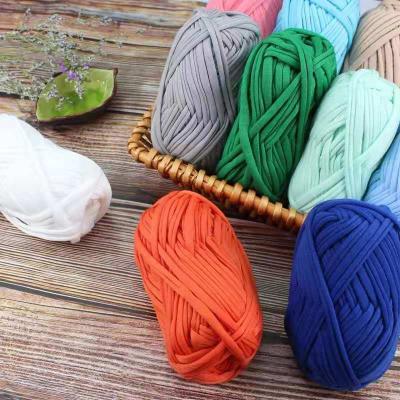 China 100G Woven T-shirt Yarn Crochet Spaghetti Space Anti-pilling Dye T-shirt Chat Hand Knitting for sale