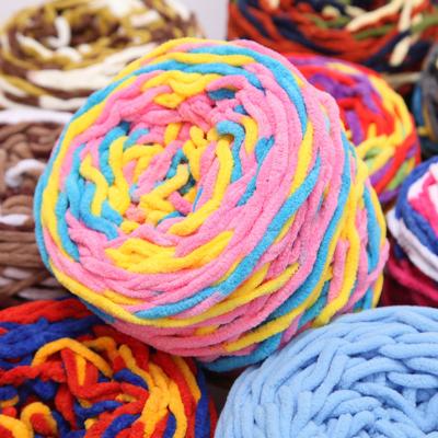 China New Wholesale Chunky Chenille Yarn 8Oz 3Cm Yarn Super Chunky Chenille Yarn Anti-pilling Plush Hotsell Various Colors For Making Scraft for sale