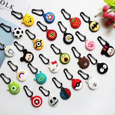 China Hot Sale 3D Anti-drop Cute Cartoon Silicone Case With Key Chain For Airtag Pet Tracker Dog Locator Device Anti-lost Soft Cover For Airtag for sale