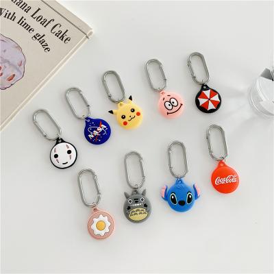 China Hot Sale 3D Anti-drop Cartoon Design Tracker Case With Key Chain For Airtag Locator Cute Anti-lost Device Soft Silicone Cover For Airtag for sale