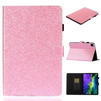 China Hot Sale Magnetic Auto-Sleep Glitter Wake Stand Auto-Sleep Function PU Leather Cover For iPad Pro Multifunctional 12.9 Card Wallet Stand Flip Case For iPad Pro 11 for sale