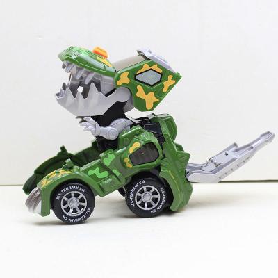 China Deform/To Spray DIY Deformation Vehicles Toy Dinosaur Style Car Toy Colorful Stunt Car 360 Rotating Toy For Children for sale