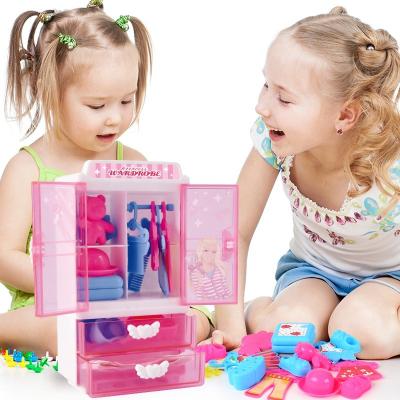 China Colorful Plastic DIY Pretend Play Toy Girls Princess Wardrobe Makeup Toy Kids Beauty Fashion Toy for sale