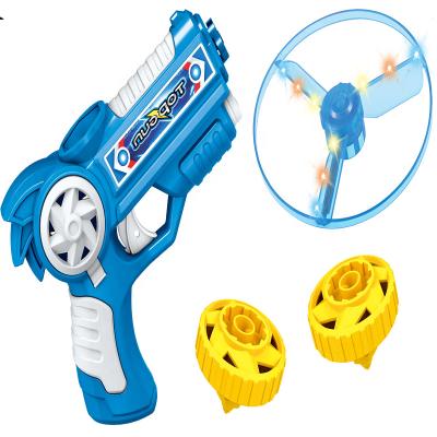 China Gyroscopic Light Function Gyro Gun Toy Gun Plastic Boys Shooting Outdoor Game Toy For Children for sale