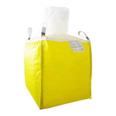 China PROSKY breathable 1000kg ton 1 1.5 ton jumbo strength pp virgin plastic raffia sack 100% fibc sand bulk woven bag for sale