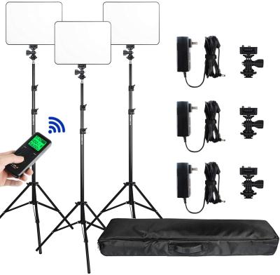 China VILTROX 3 Packs VL-200T LED Panel Light With CRI95+ Stand Kit Dimmable Studio Photography Video Bi-color Lighting Equipment VL-200 3 Packs for sale