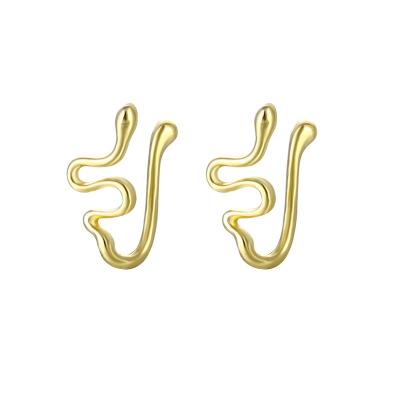 China Vintage Fashion Women Jewelry 18K Gold Plated Snakelike Nose Rings Nose Clip Piercing Supplies for sale