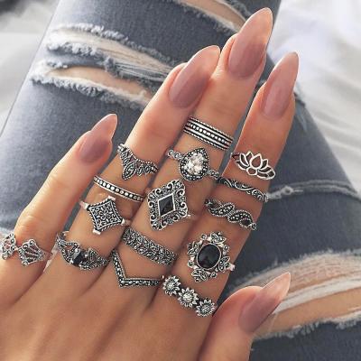 China CLASSIC Women Jewelry Lotus Ring 15 Pieces Set Sku1146 for sale