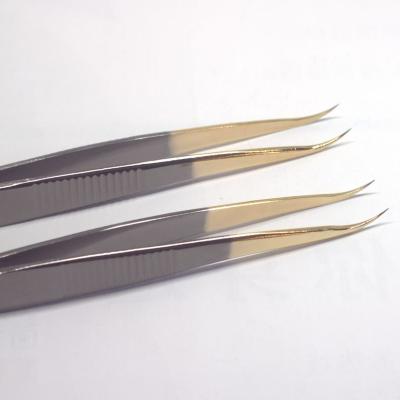 China Personal Care Tweezers Metal Eyelash Tweezers Supplier Eyelash Extension Tweezers Eyelash Tool for sale